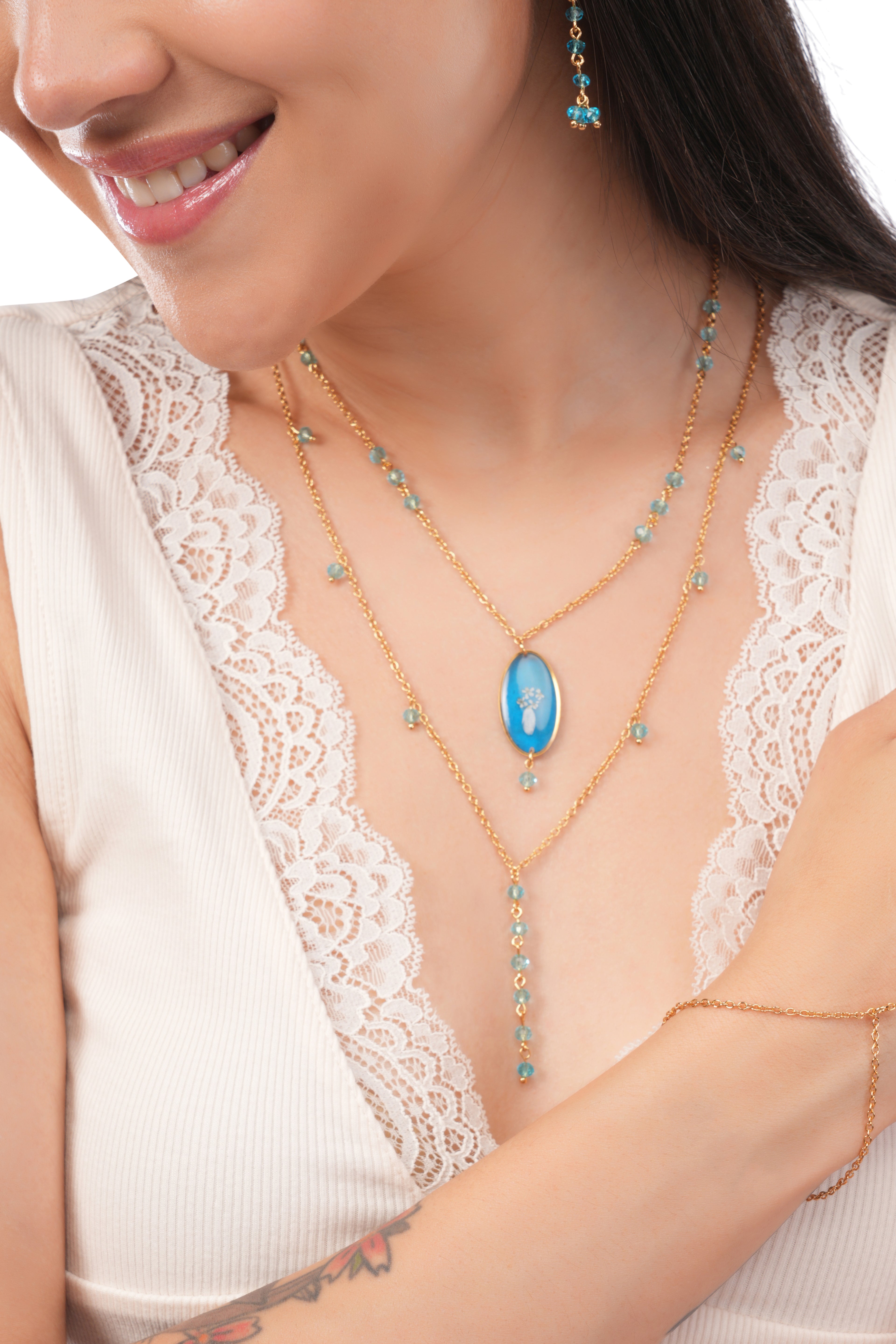 White Vase Necklace
