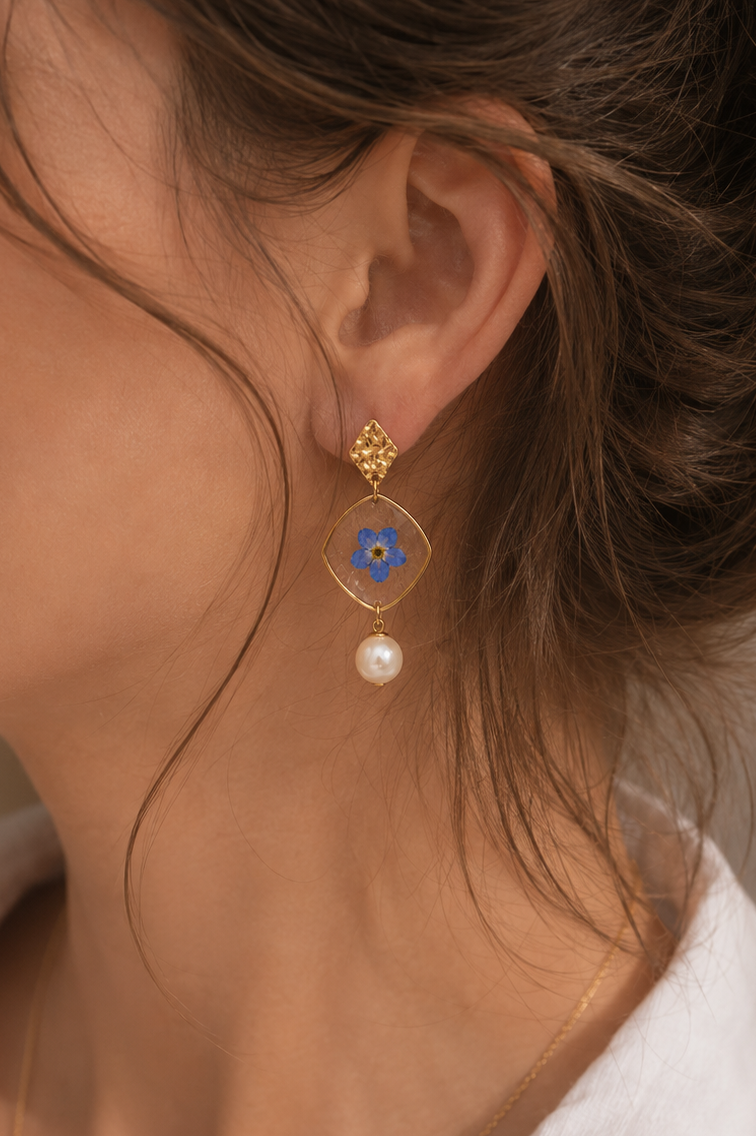 Pearls At Dusk Earrings