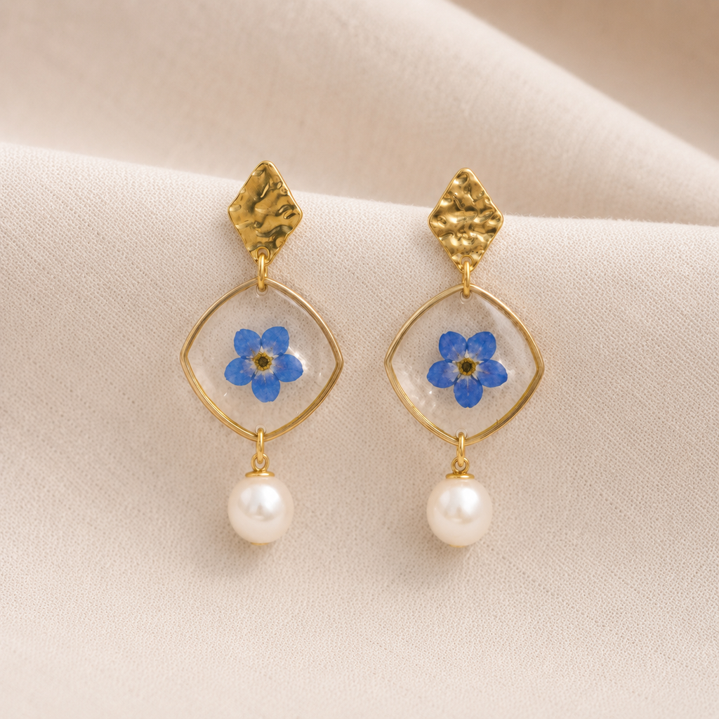 Pearls At Dusk Earrings
